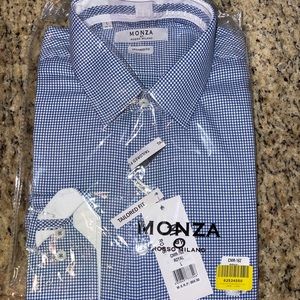 Manzo Rosso Milano blue striped button down